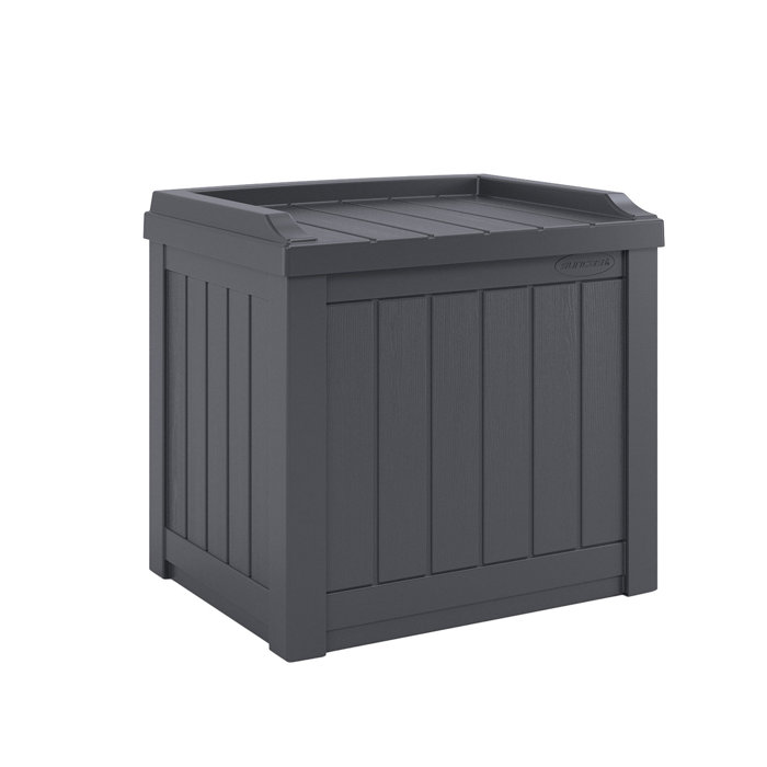 Suncast 22 Gallons Gallon Water Resistant Resin Deck Box in Gray